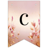 Drapeau rose Golden Feuille Floral Bunal (Premier drapeau)