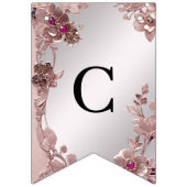 Drapeau rose orné de bruissement floral (Premier drapeau)