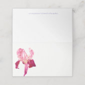 Drapeau rose rouge iris aquarelle invités cartes d (Extérieur déplié)