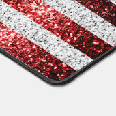 Drapeau rouge blanc brillant parties scintillant A (Coin)