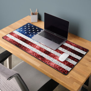 Drapeau rouge blanc brillant parties scintillant A