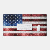 Drapeau rouge blanc brillant parties scintillant A (Clavier et souris)