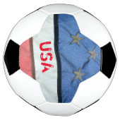 Drapeau rouge blanc et bleu étoiles et rayures (Tourné)