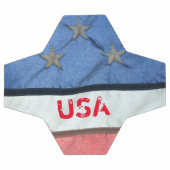 Drapeau rouge blanc et bleu étoiles et rayures (Plat)