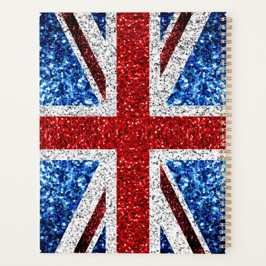 Drapeau rouge bleu blanc brillant parties scintill (Dos)