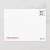 Drapeau rouge : cartes postales (Dos)