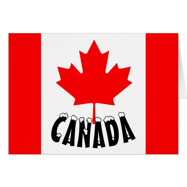 Drapeau rouge clair Feuille d'érable Canada (Devant horizontal)