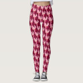 Drapeau rouge iris art leggings motifs (Devant)