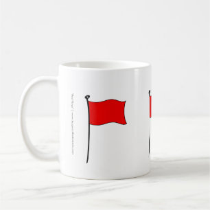 Drapeau rouge : tasses