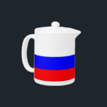 Drapeau russe<br><div class="desc">Élégante théière avec drapeau de la Russie. Ce produit est personnalisable.</div>