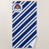 Drapeau russe armes serviette de plage (Devant)