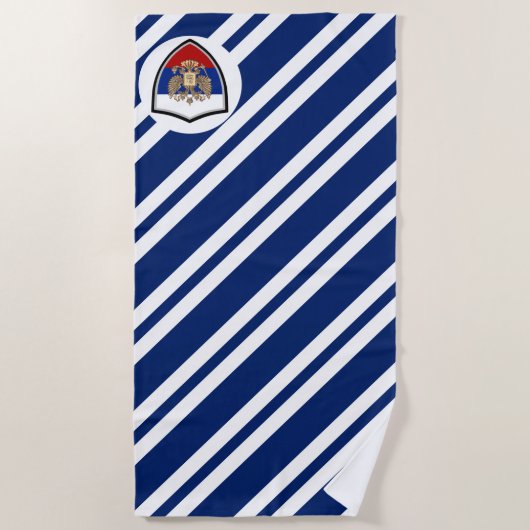 Drapeau russe armes serviette de plage (Devant)