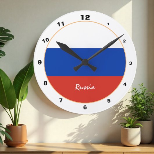 Drapeau russe, Russie Horloge de conception tendan