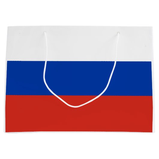 Drapeau russe (Russie) Sac cadeau moyen (Devant)