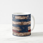 Drapeau rustique américain classique Mug (Devant droit)