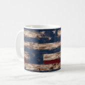 Drapeau rustique américain classique Mug (Devant gauche)