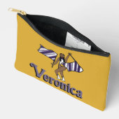 Drapeau / Sac Accessoire Garde Couleur Jaune/Viole (Ouvrir)