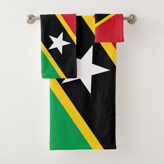 Drapeau Saint-Kitts-Et-Nevis Indépendance Caraïbes (En situation)