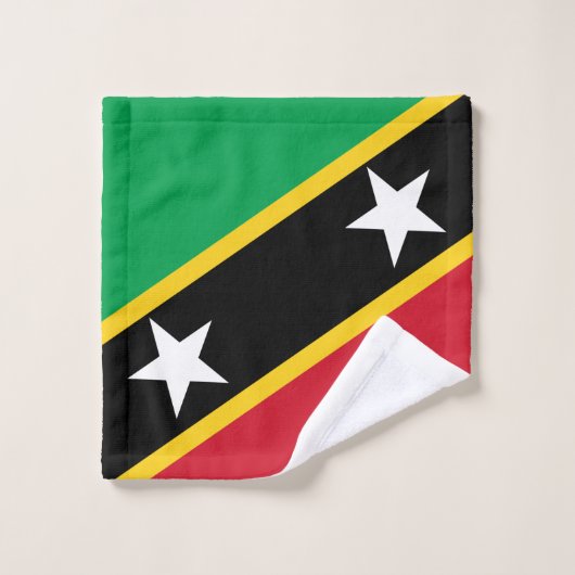 Drapeau Saint-Kitts-Et-Nevis Indépendance Caraïbes (Gant de toilette)
