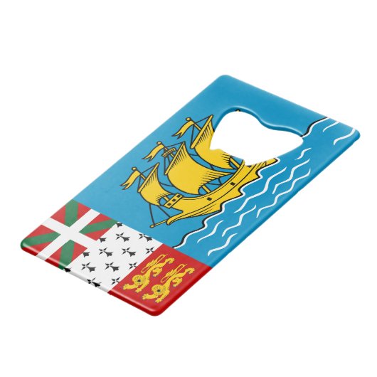 Drapeau Saint-Pierre-et-Miquelon (Dos Angle)