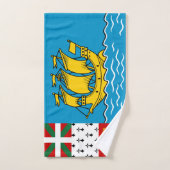 Drapeau Saint-Pierre-et-Miquelon (Serviette à main)