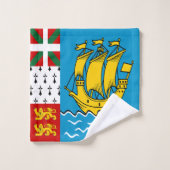 Drapeau Saint-Pierre-et-Miquelon (Gant de toilette)