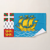 Drapeau Saint-Pierre-et-Miquelon (Serviette à main)