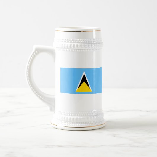 Drapeau Sainte-Lucie ~ Carte Mug (Gauche)