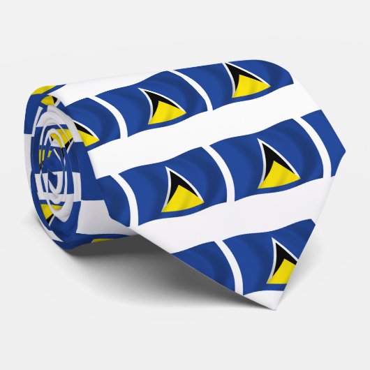Drapeau Sainte-Lucie Cravate (Roulé)