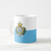 Drapeau San Marino Céramique café Mug (Devant gauche)