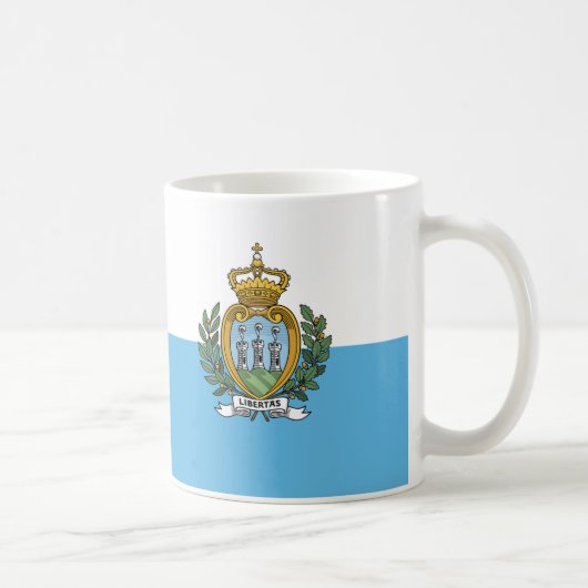Drapeau San Marino Céramique café Mug (Droite)