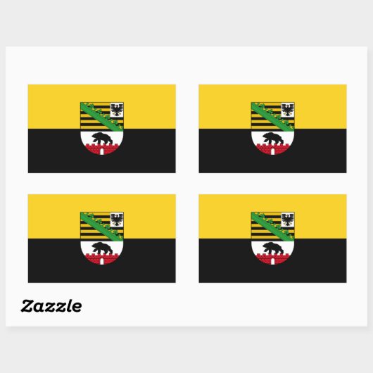 Drapeau Saxe-Anhalt Sticker rectangulaire (Feuille)
