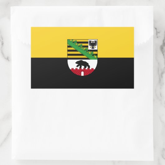 Drapeau Saxe-Anhalt Sticker rectangulaire (Sac)