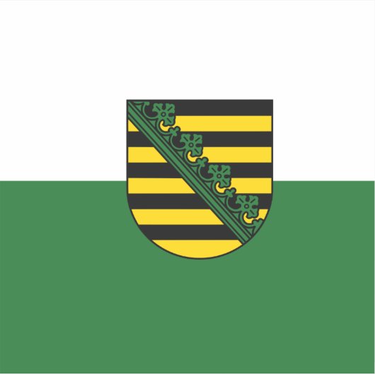 Drapeau Saxe Vinyl Sticker (Devant)