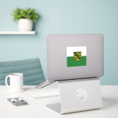 Drapeau Saxe Vinyl Sticker (Ordinateur portable sur le bureau)
