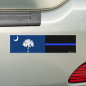 Drapeau SC & Sticker à ligne bleue mince de police (En voiture)