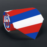 Drapeau Schleswig-Holstein Cravate<br><div class="desc">Cravate avec drapeau du Schleswig-Holstein; conception avec tricolore horizontal de rouge,  blanc et bleu</div>