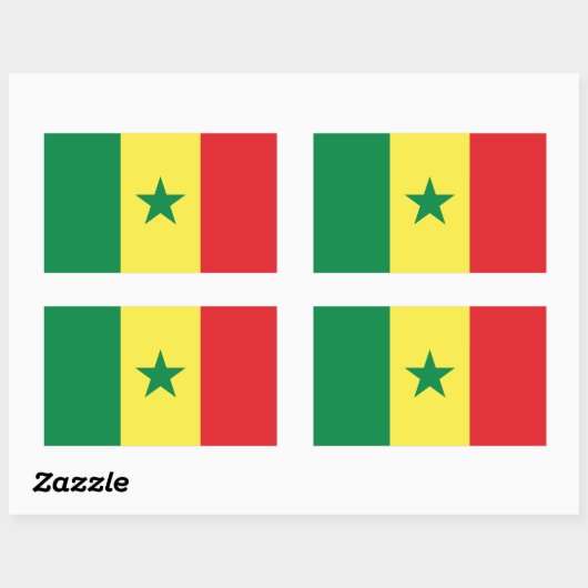 Drapeau sénégalais Stickers (Feuille)