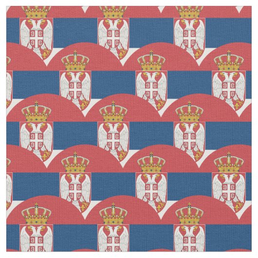 Drapeau serbe et tissu branché serbe/mode (Fermer)