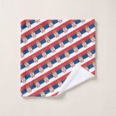 Drapeau serbe et voyage en Serbie, vacances/sport (Gant de toilette)