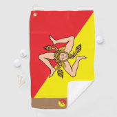 Drapeau sicilien & Sicile monogrammé / serviette d (En situation)