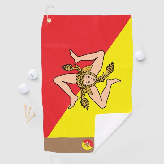 Drapeau sicilien & Sicile monogrammé / serviette d (En situation)