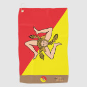 Drapeau sicilien & Sicile monogrammé / serviette d (Devant)