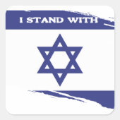 Drapeau sioniste patriotique I avec Sticker Israël (Devant)
