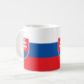 Drapeau Slovaquie Céramique café Mug (Devant gauche)