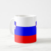 Drapeau Slovénie Céramique café Mug (Devant gauche)
