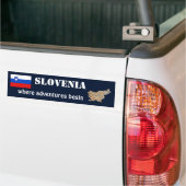 Drapeau Slovénie + Sticker pare-chocs (Sur camion)