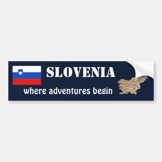 Drapeau Slovénie + Sticker pare-chocs (Devant)