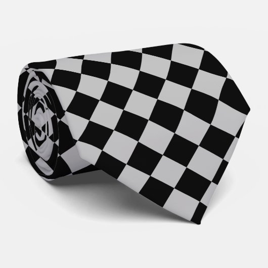 Drapeau sport Cravate noir et gris (Roulé)