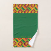 Drapeau SRI LANKA Écriture personnalisée VERT (Serviette à main)